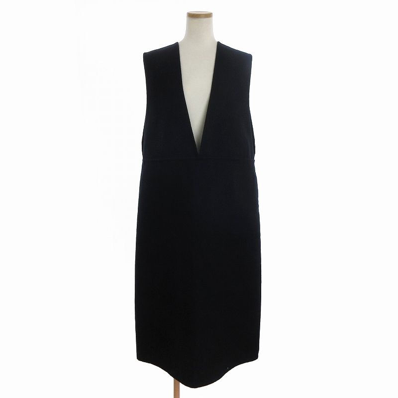 中古】ドゥロワー Drawer ワンピース ニット ノースリーブ ロング リブ  