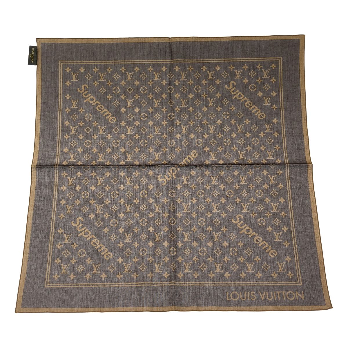 ルイヴィトン (SUPREME) モノグラム バンダナ MP1888 スカーフ ルイ