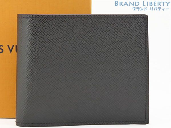 新古品 ルイヴィトン LOUIS VUITTON タイガ ポルトフォイユ マルコ NM 二つ折り財布 コンパクト財布 ノワール ブラック M30865