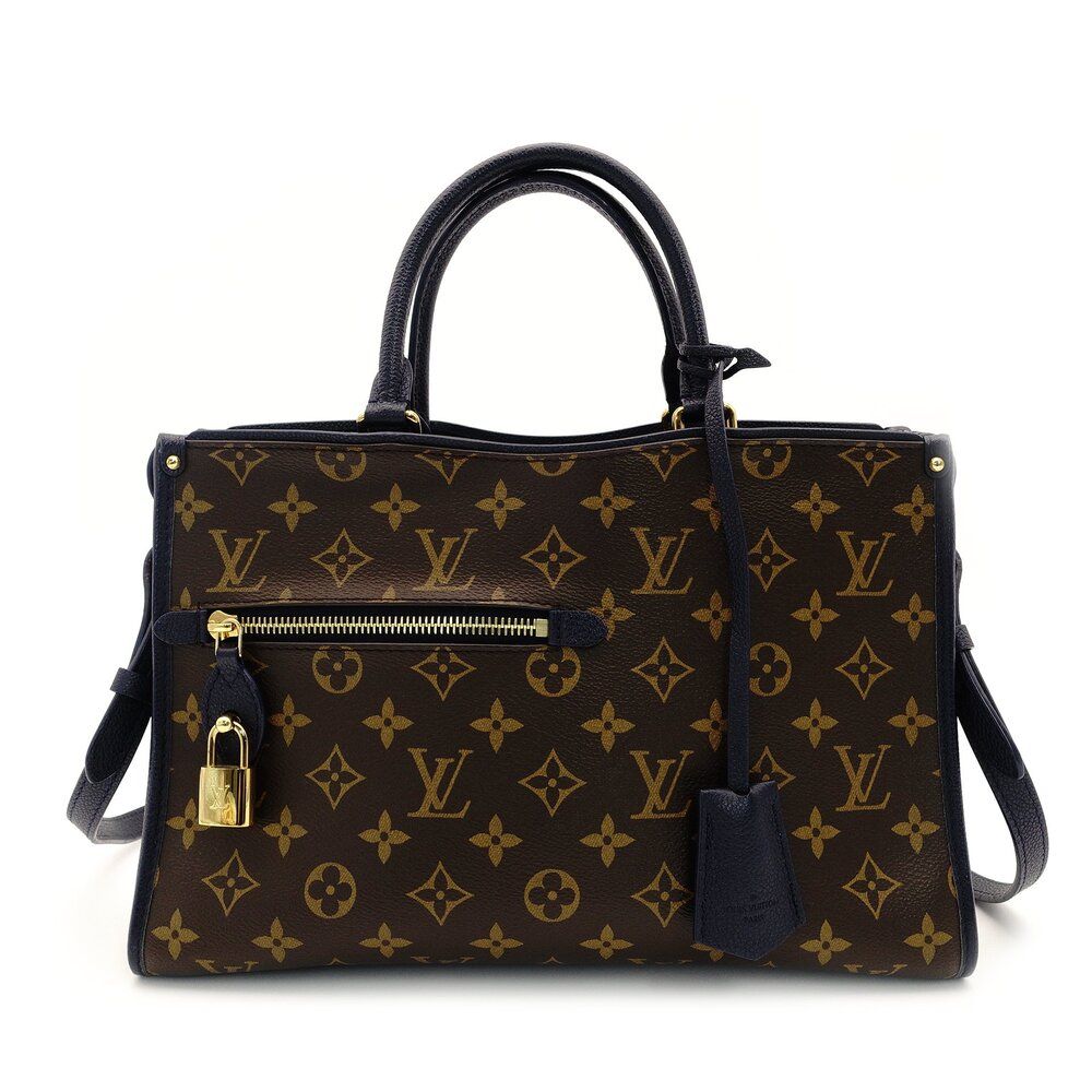 ルイヴィトン LOUIS VUITTON モノグラム キャンバス ポパンクールPM ハンドバッグ M43434 ブラウン×ブルー 2way クロスボディ 7-9-511
