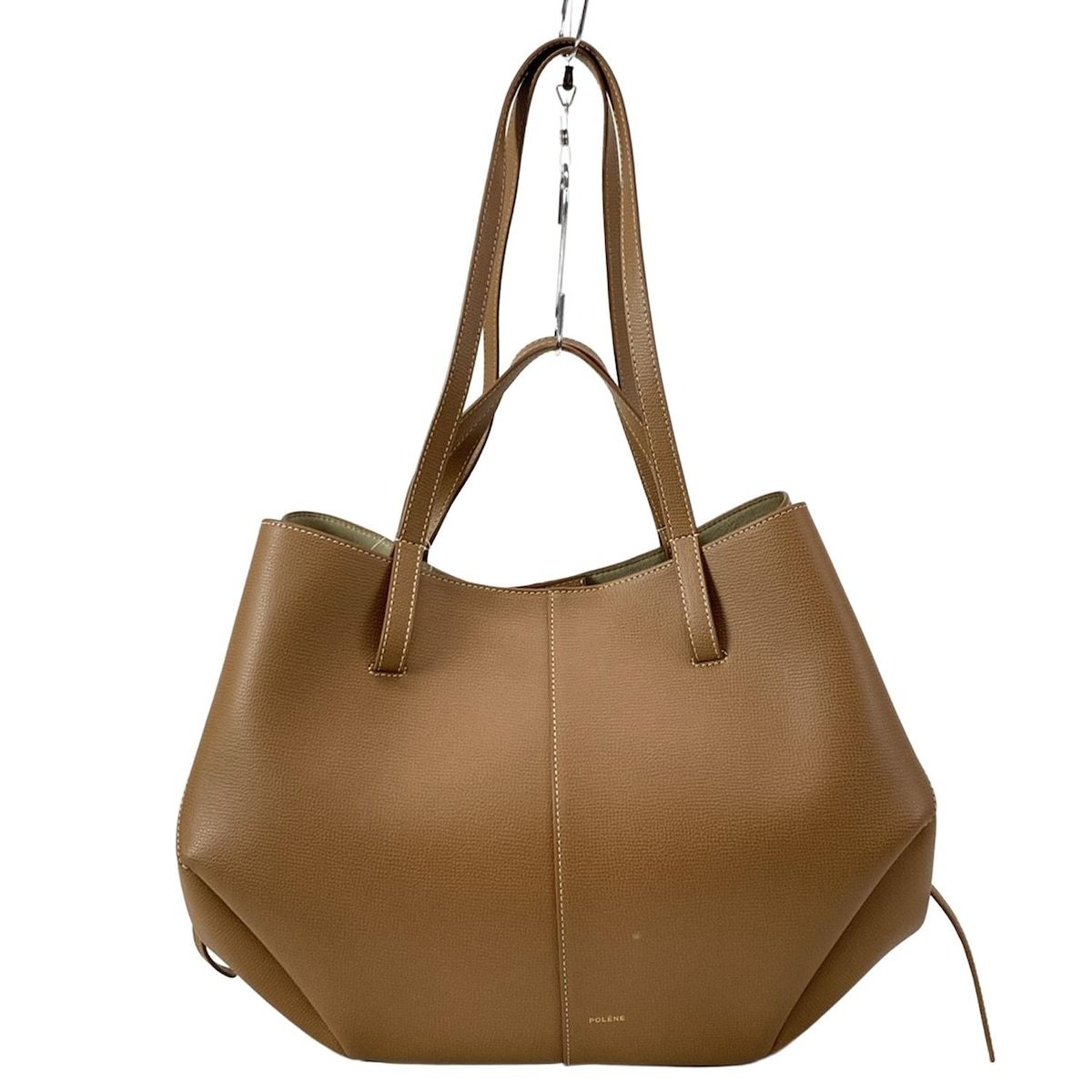 POLENE(ポレーヌ) トートバッグ美品 シム キャメル 2way レザー