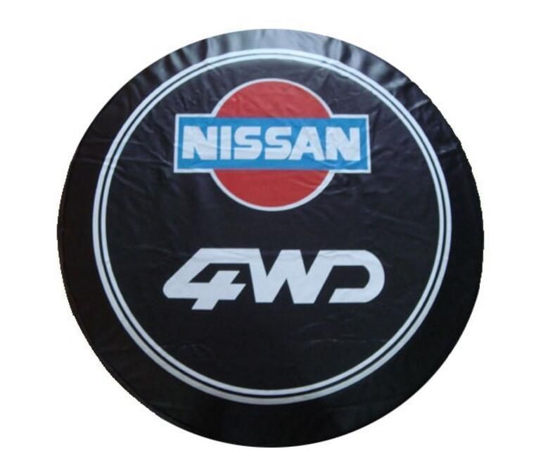 新品！ 海外仕様 日産 4WD ロゴ スペアタイヤカバー PVCレザー製 汎用R14/R15/R16/R17