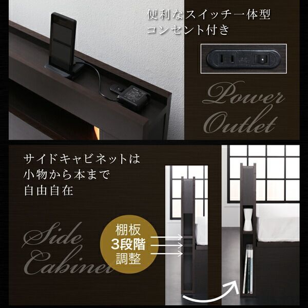 収納付きベッド シングルベッド セミダブルベッド 収納 収納付き 収納ベッド 大容量 収納ボックス 布団 敷き布団 羊毛入りゼルトスプリング マットレス付き 縦開き ワイドK200 深さラージ 組 すっきり片付く 大容量収納ベッド 引き出しなし (セミダブル)の詳細