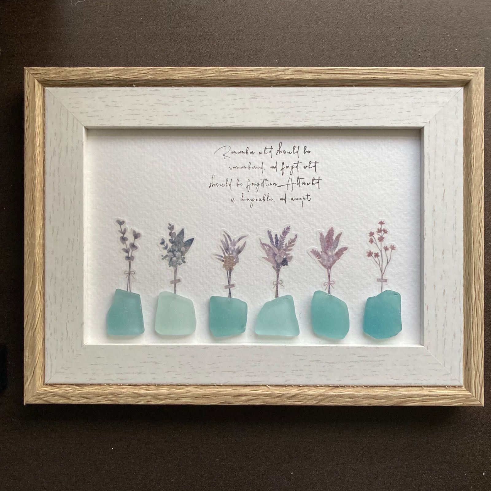 シーグラスアート ドライフラワー ナチュラルインテリア雑貨 北欧