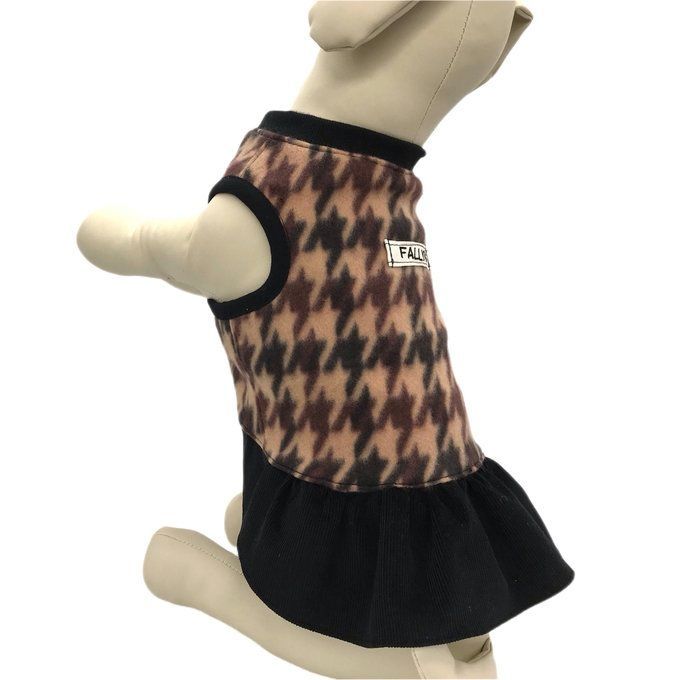 完成品 現品限り / 犬服 フリース 千鳥格子 ギャザー スカート ハンドメイド ペット服 ドッグウェア ワンコ服 小型犬 中型犬 大型犬 犬 チワワ  トイプードル ヨーキー ミニピン イタグレ ダックス フレブル コーギー フレンチブルドッグ 柴 M - メルカリ