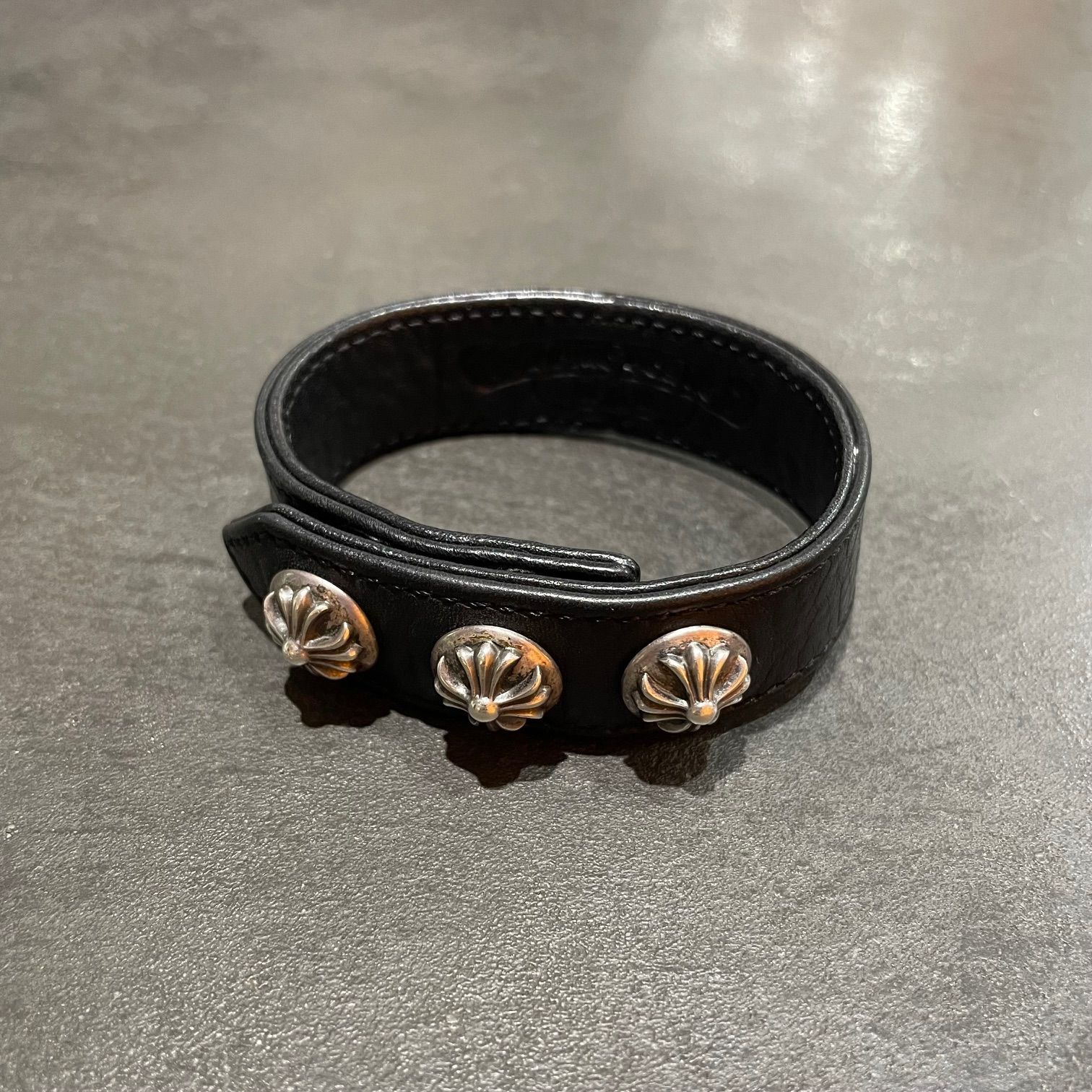 Chrome Hearts 3 Button 2 Snap Leather（Chrome Hearts 3