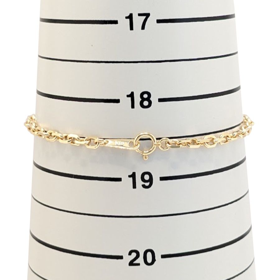 K18 ゴールドロロチェーンブレスレット 18cm 幅4mm K18 ゴールドロロチェーンブレスレット 18cm 幅4mm