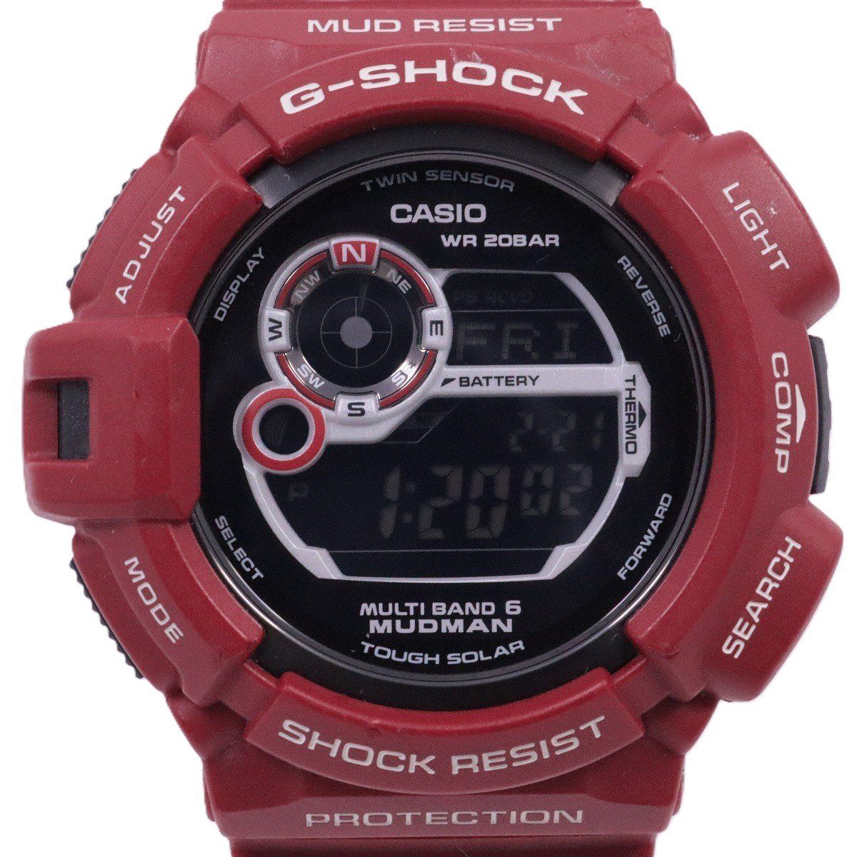 カシオ G-SHOCK マッドマン メン・イン・レスキューレッド ソーラー 