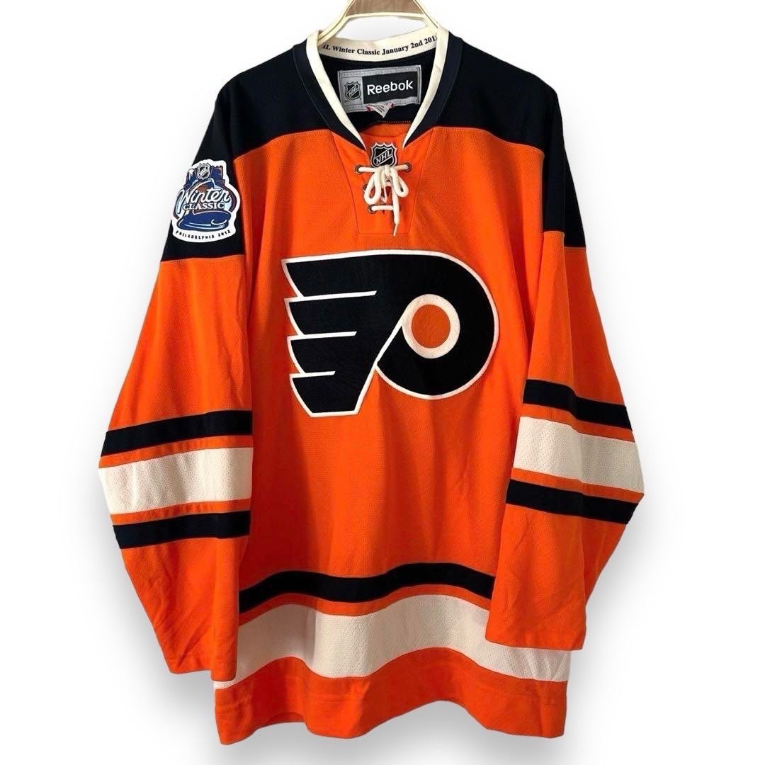 ３０年前 ディスカス DISCUS アイスホッケー Philadelphia Flyers フィラデルフィア フライヤーズ Mark Steven  Howe NHL MADE IN USA - メンズファッション