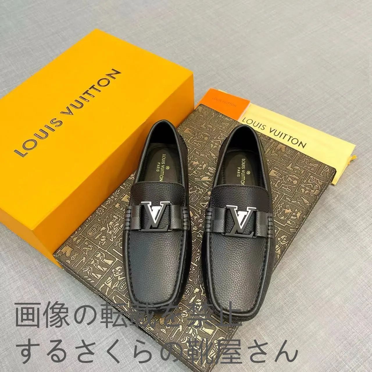 新品未使用ルイヴィトン ファッションLOUIS VUITTON 黒い男の豆の靴