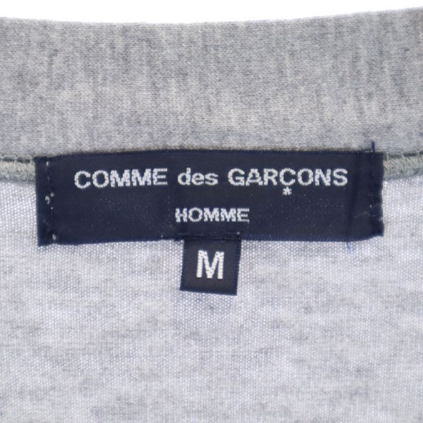 コムデギャルソンオム 2015年 Vネック カーディガン M グレー系 COMME des GARCONS HOMME 日本製 メンズ 【中古】  【220821】