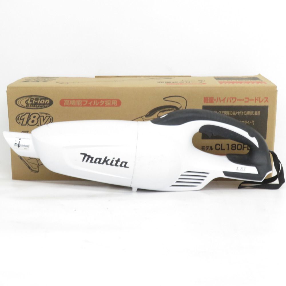 makita マキタ 18V対応 充電式クリーナ カプセル式 トリガスイッチ 白 本体のみ 動作時異音 CL180FDZW 中古