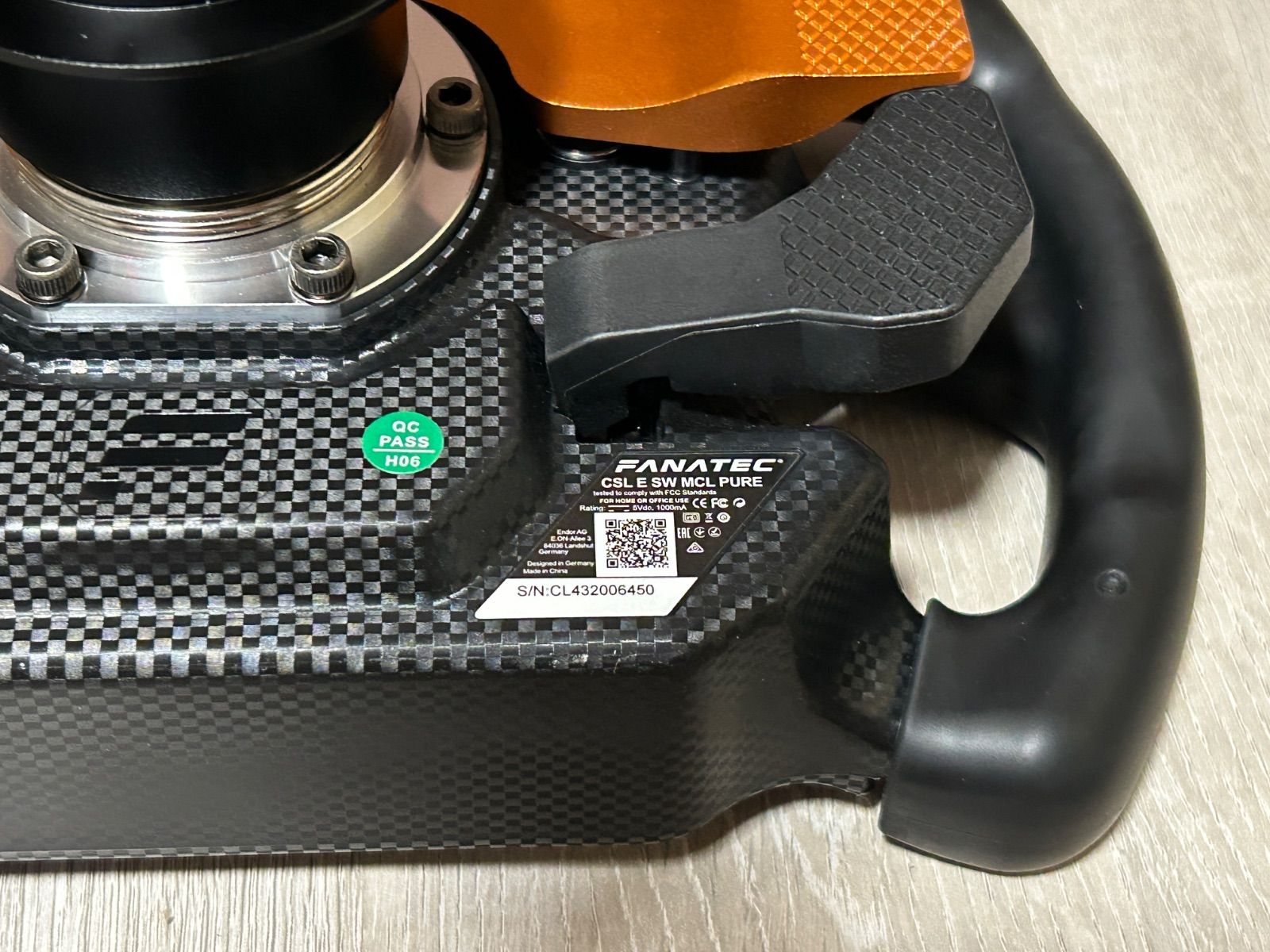 Fanatec CSL McLaren GT3 V2 中古 Fanatec CSL Elite McLaren GT3 V2 Steering Wheel -Front Bezel