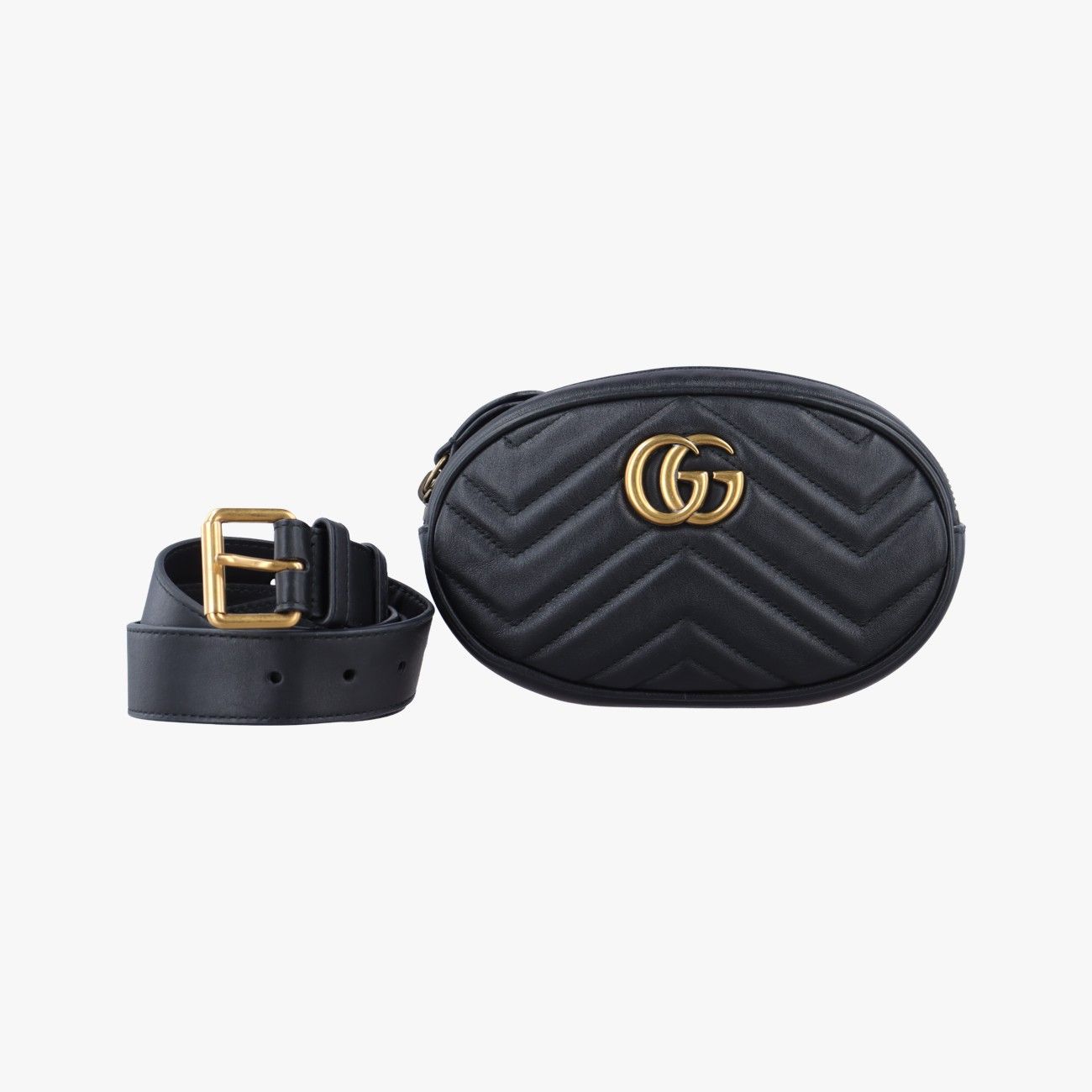 グッチGucciGGマーモントブラックレザー476434G025132266