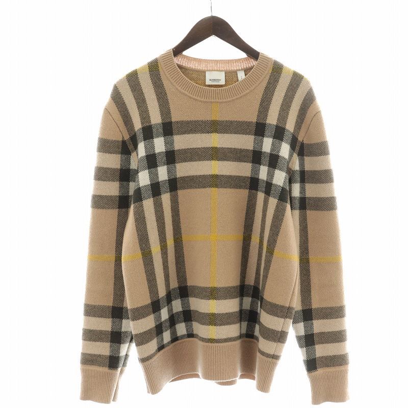 バーバリー BURBERRY チェックカシミアジャカードセーター ニット 長袖