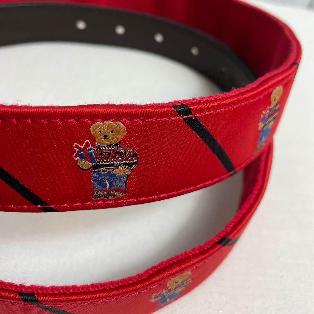 【新品】ラルフローレンRALPH LAUREN ベルト　ベア柄　くま　レッドハピ 新品】ラルフローレンRALPH LAUREN ベルト ベア柄 くま