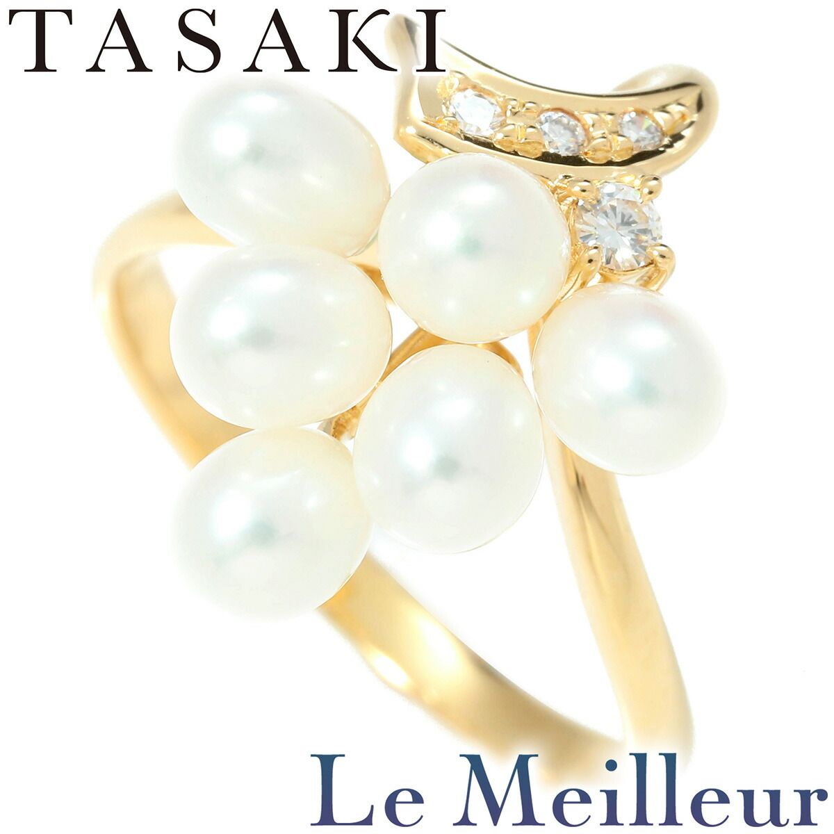 TASAKI ハート型 真珠 ゴールドリング 178479-1.jpg