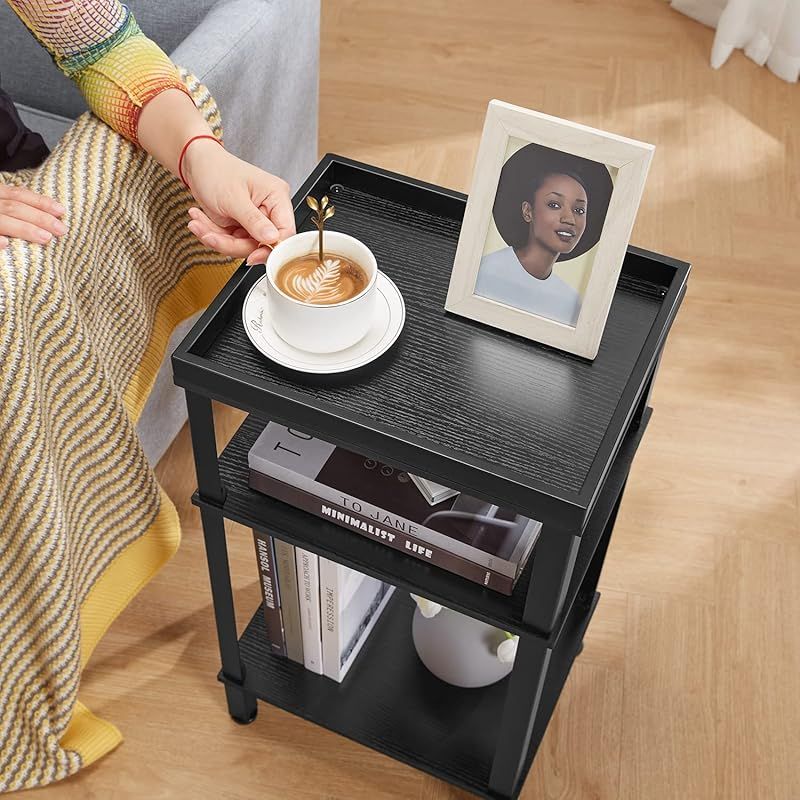 新着商品】ZEXVIDA サイドテーブル 三段 リビングサイドテーブル 幅34