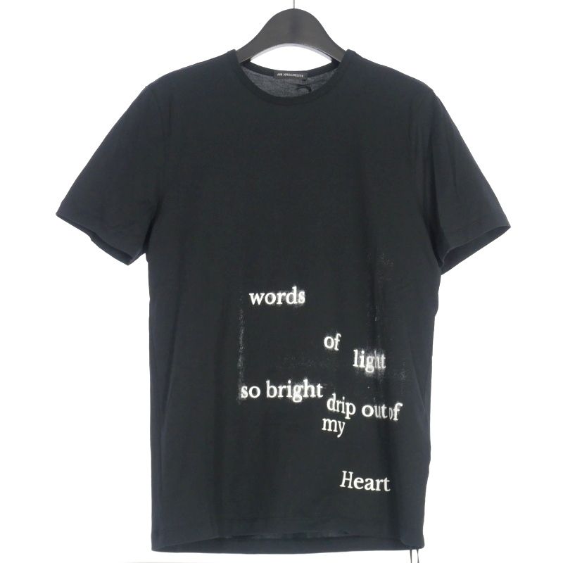 アンドゥムルメステールAnn Demeulemeester黒デザインTシャツXS アンドゥムルメステール ANN DEMEULEMEESTER | Refine okayama