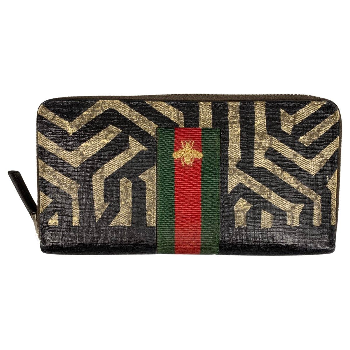 GUCCI グッチ 長財布 ラウンドファスナー GGスプリーム シェリー
