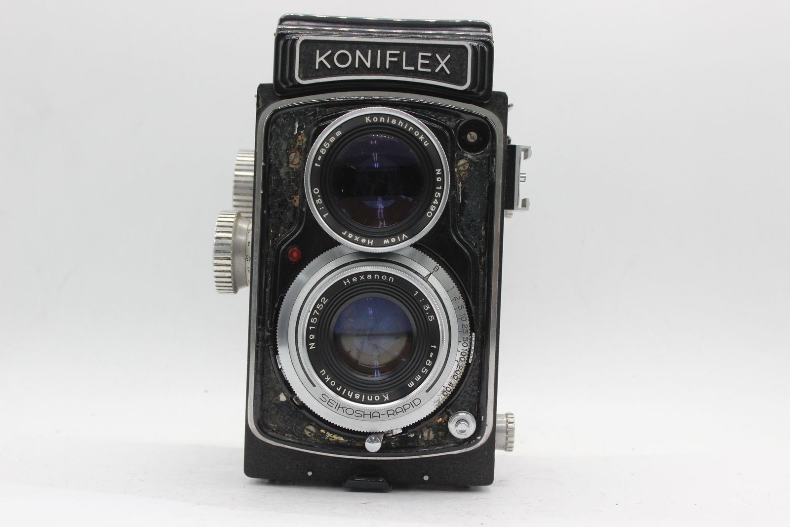 【訳あり品】 KONIFLEX Hexanon 85mm F3.5 二眼カメラ  s5063