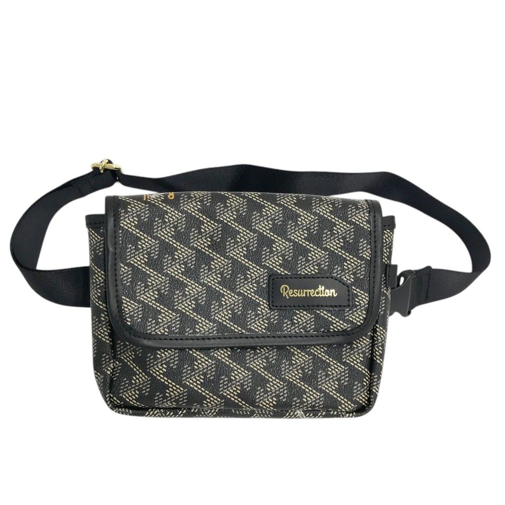 RESURRECTION レザレクション ウエストポーチ 総柄 ブラック系 240101545247 ゴルフウェア ストスト