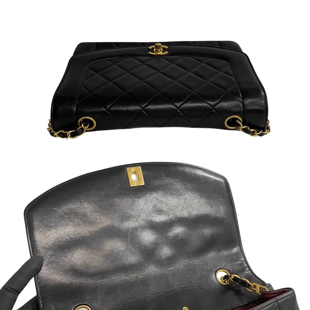 極美品 箱 袋付 カード シール有 1番台 CHANEL シャネル ダイアナ