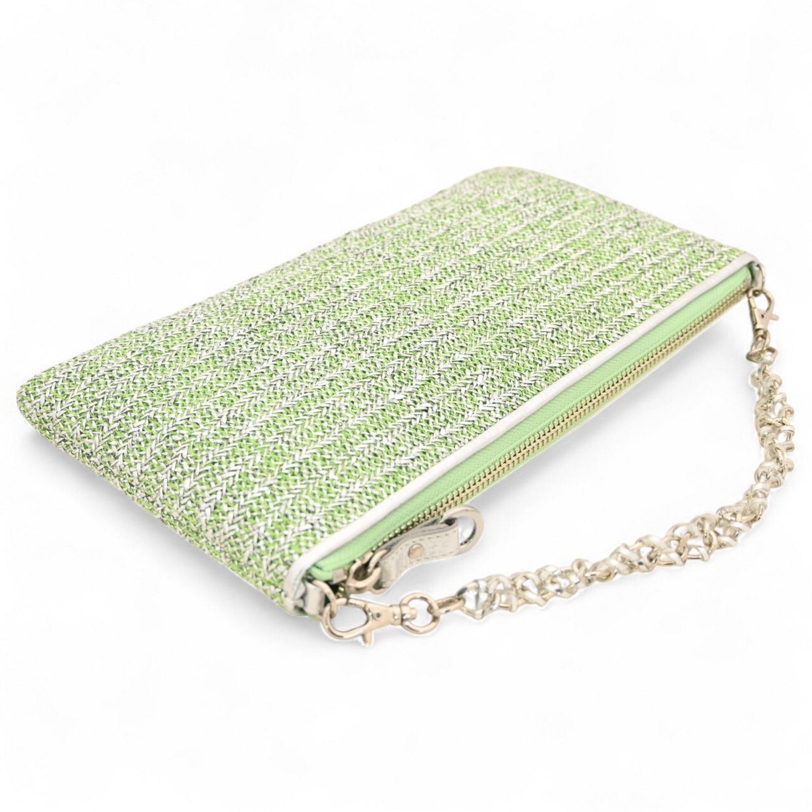 アンテプリマ チェーンショルダー ライトグリーン × シルバー Aランク