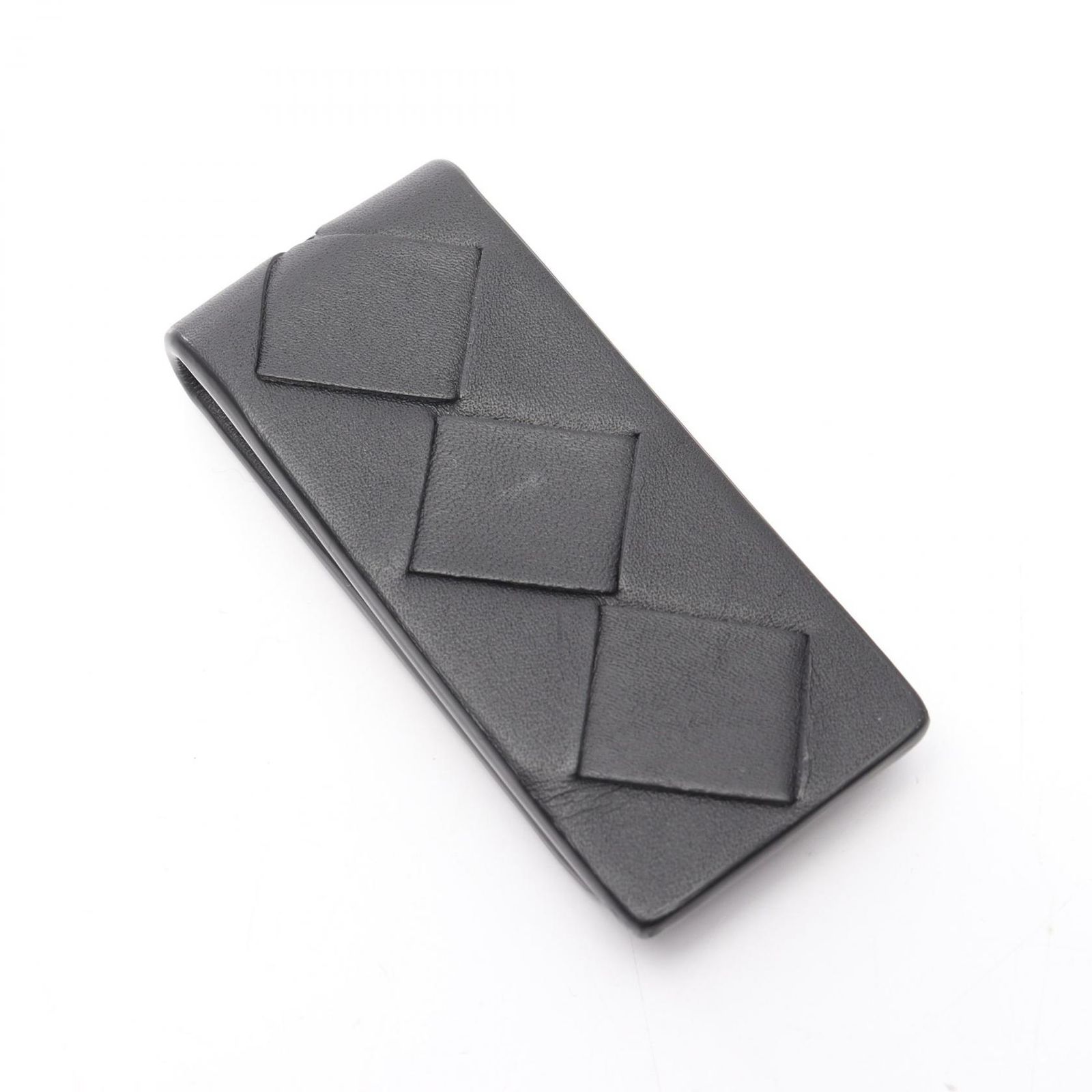 美品 Bottega Veneta イントレチャート マネークリップ ブラック ♢BOTTEGA VENETA♢イントレチャートマネークリップ☆ (BOTTEGA