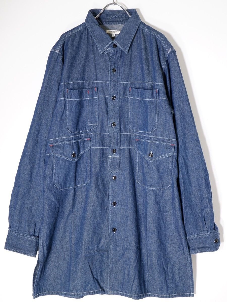 ENGINEERED GARMENTS エンジニアードガーメンツ BEAMS PLUS別注 DENIM WORK LONG SHIRTデニムワークロングシャツ【L】【MSHA69334】