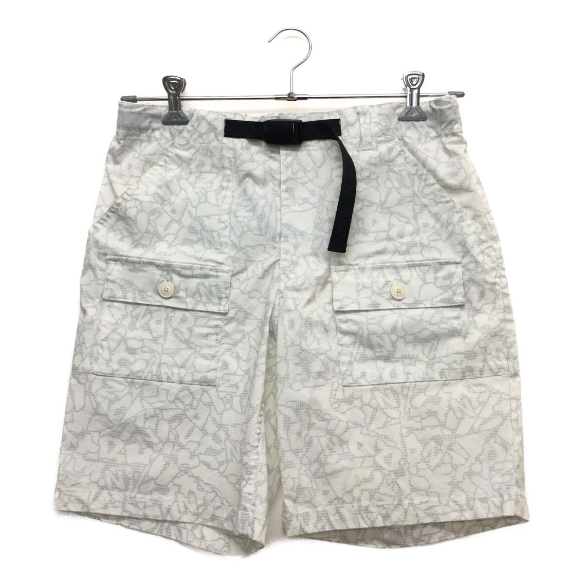 中古 メンズ ニューバランスゴルフ New Balance golf ハーフパンツ 4(M) グレー×白 ホワイト 総柄