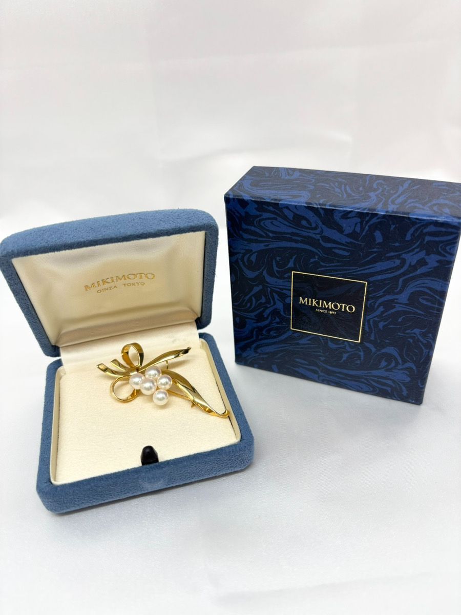 MIKIMOTO ミキモト パール ブローチ 10.5g デザインブローチ M-1157