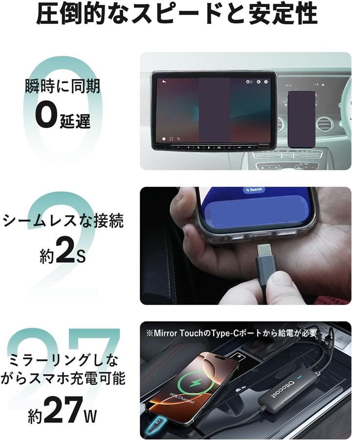 OTTOCAST オットキャスト 公式 Mirror Touch 人気 ミラーリング スマホ