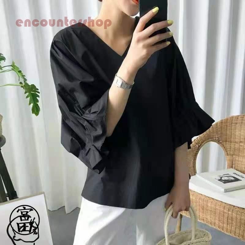 ブラウス レディース トップス ブラウス tシャツ 夏 チュニック 無地 五分袖 Vネック 30代  ホワイトTシャツ 白 黒 通勤 通学 カジュアル ブラウス レディース トップス ブラウス tシャツ 夏 チュニック