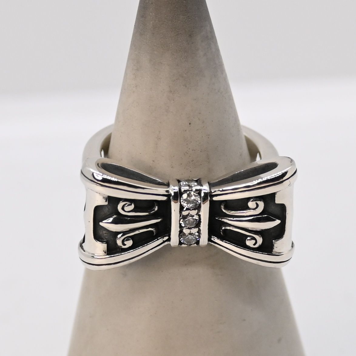 研磨済】 JUSTIN DAVIS PROMISE リング 11号 リボン SRJ328 売れ筋