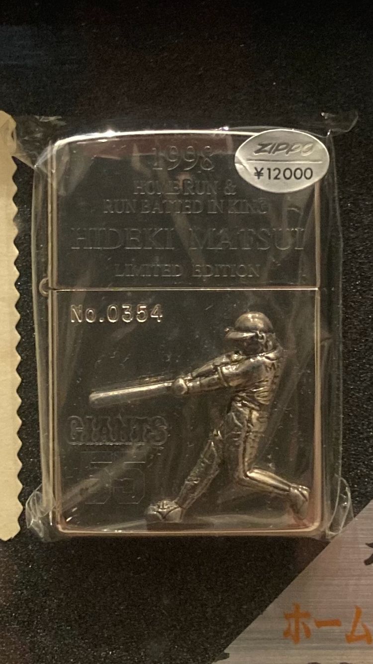 松井秀喜ZIPPO 1998年ホームラン王・打点王記念 限定品 N25G(T