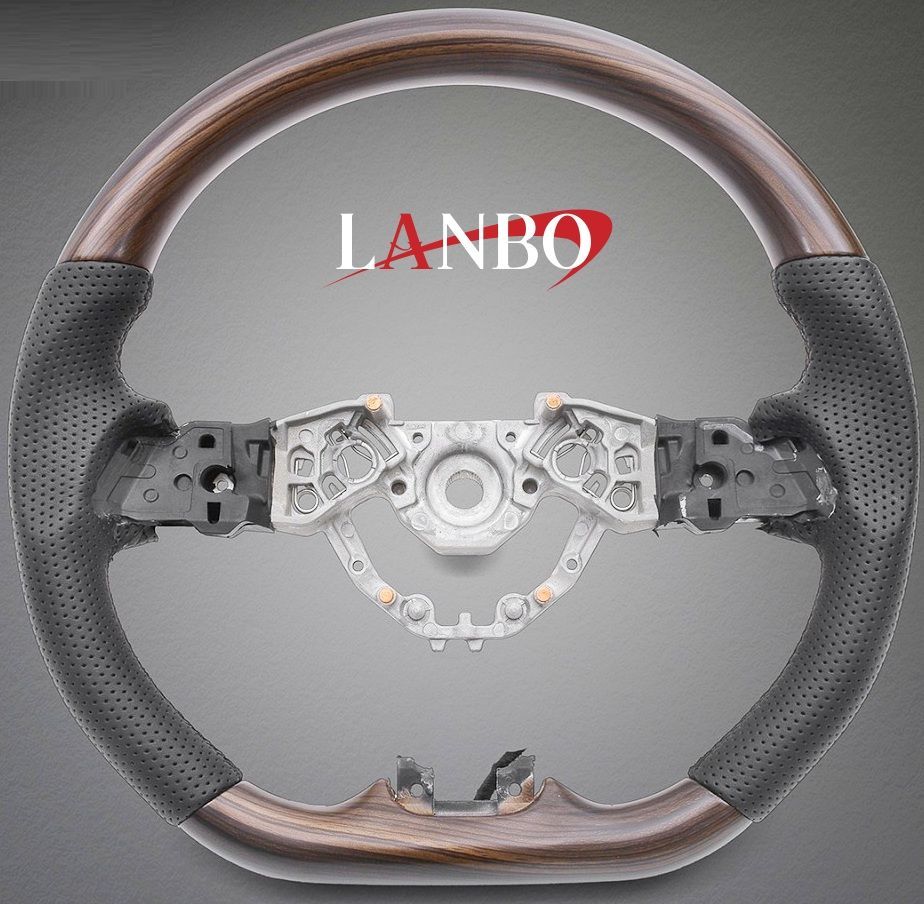M s 三菱 デリカミニ B34A B35A B37A B38A 2025.5- LANBO オリジナル ガングリップ ステアリング ハンドル ダークブラウン ランボ 社外 パーツ 部品 内装 カスタム デリカ ミニ SMI04A