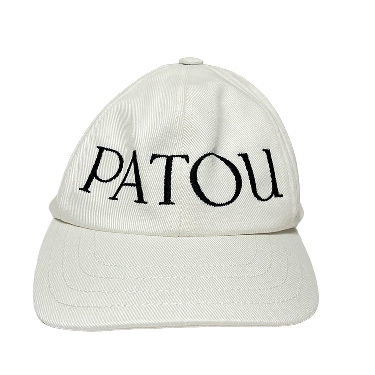 PATOU パトゥ キャップ M - 白×黒 コットン