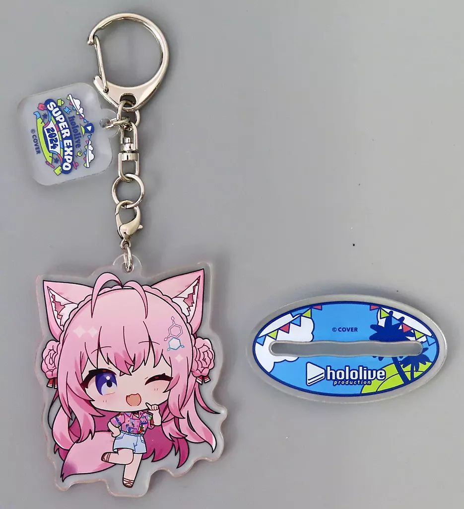 中古】キーホルダー 博衣こより ミニキャラアクリルスタンド 