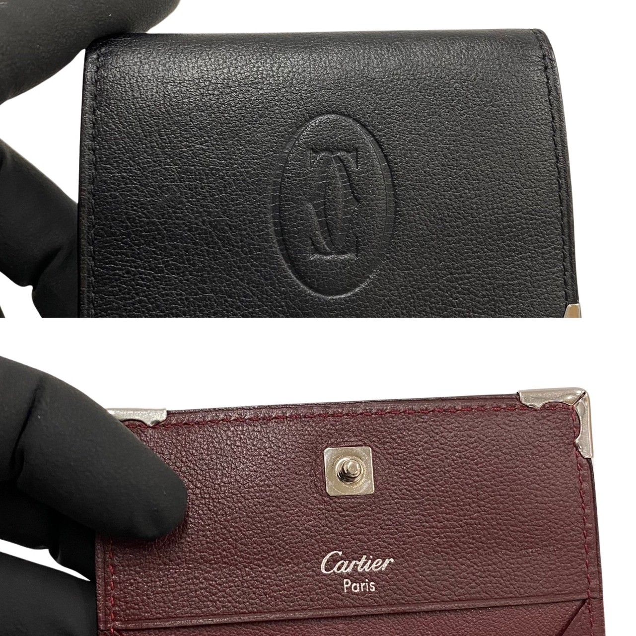 未使用保管品 CARTIER カルティエ マストライン ロゴ 刻印 レザー 本革
