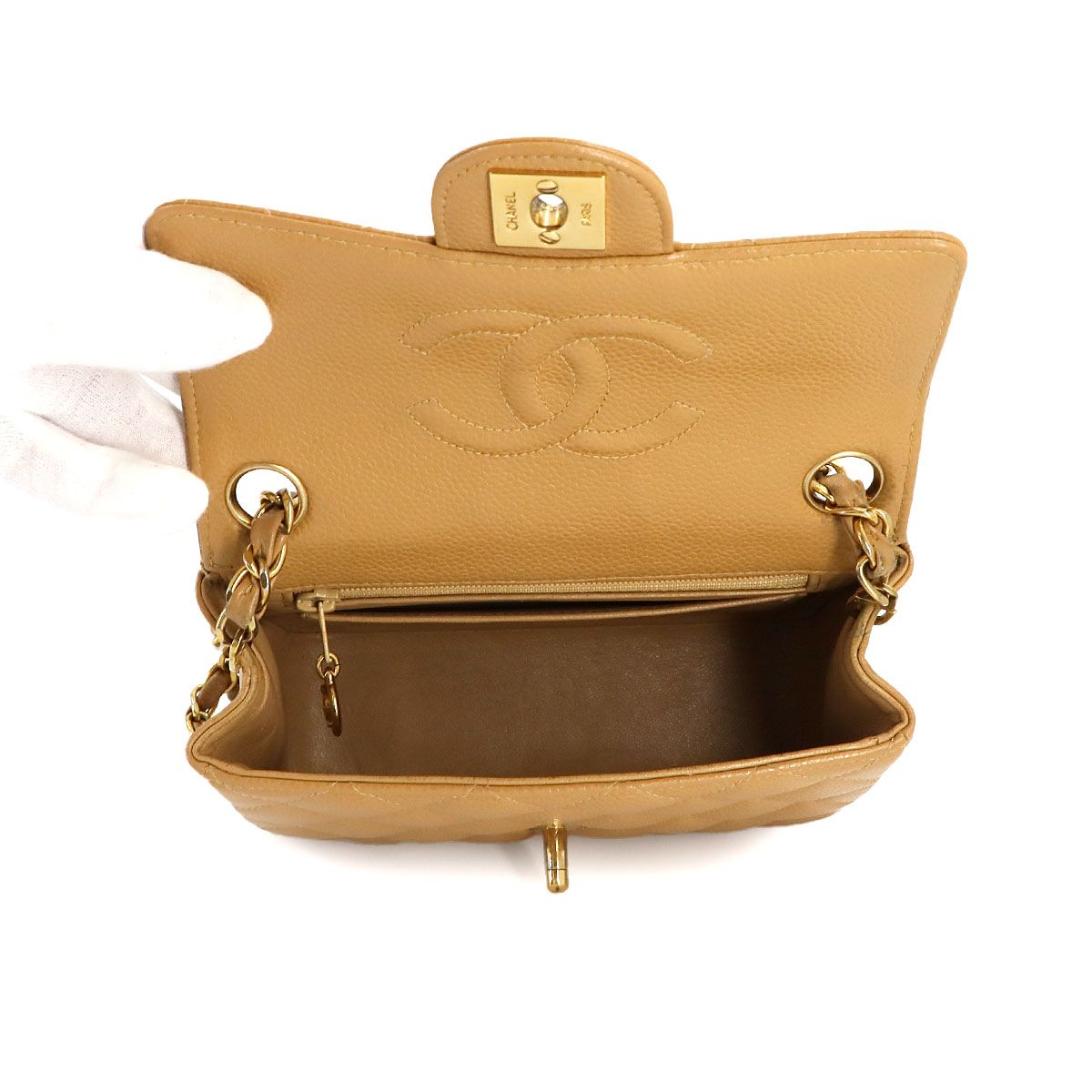 シャネル CHANEL ミニ マトラッセ チェーン ショルダー バッグ