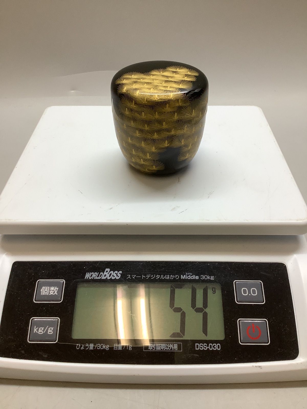 茶道具　棗　東恒博　銀杏蒔絵棗 N6 輪島塗 東恒博 寿松沈金 なつめ 棗 茶道具 共箱 薄茶器 茶道