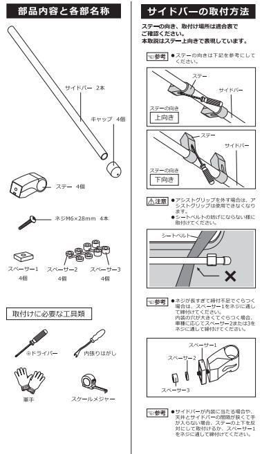 室内キャリアセット トヨタ