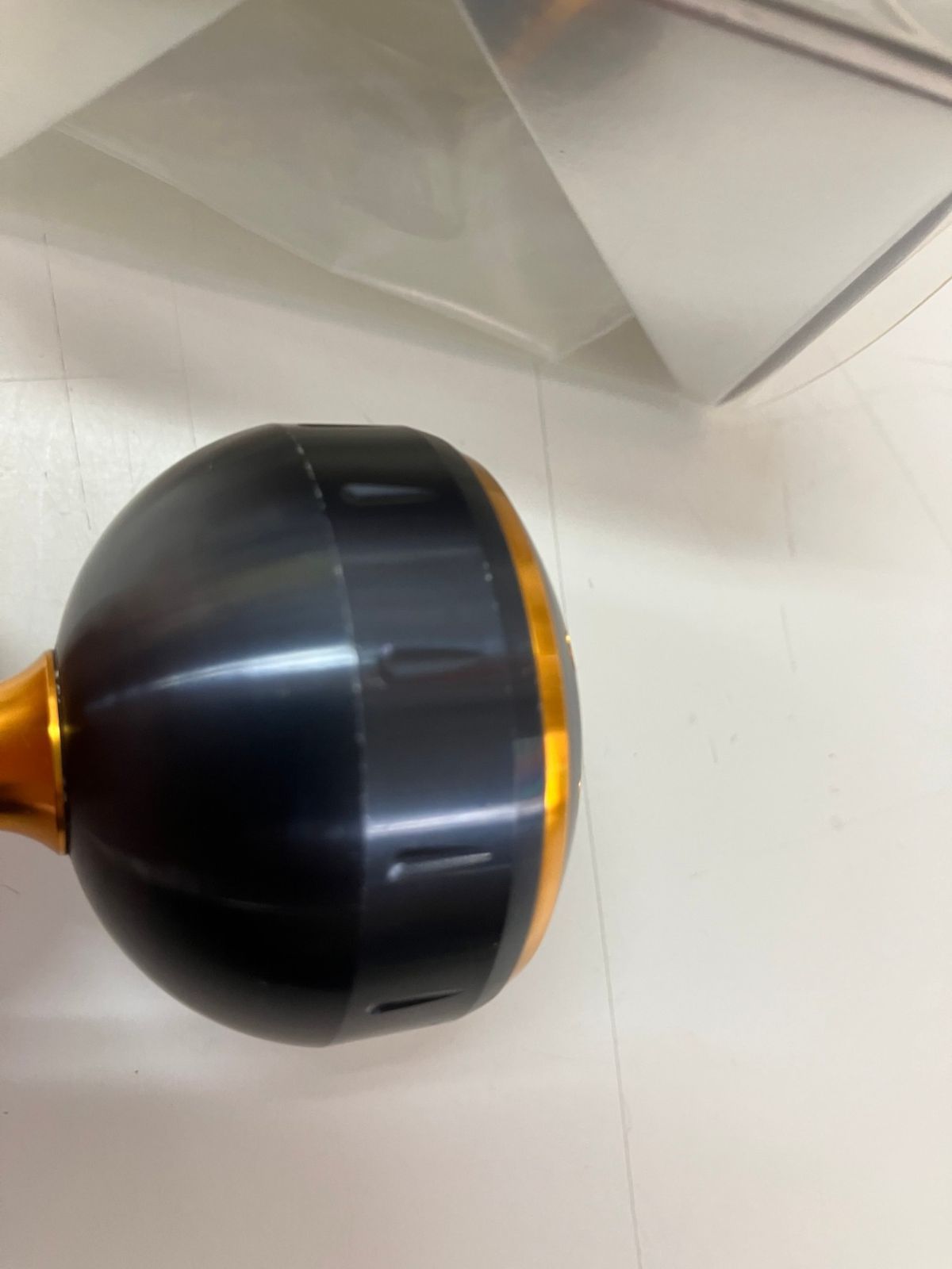 SHIMANO 夢屋 アルミラウンド型 パワーハンドルノブ ブラック