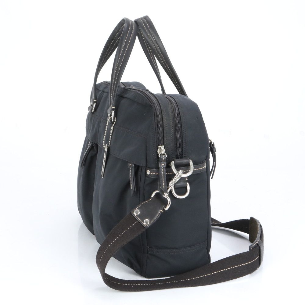 美品 COACH レザー 2WAY ビジネスバッグ 書類 通勤 黒 型押し コーチ レザー 2WAY ビジネス バッグ 斜め掛け ショルダー 書類鞄