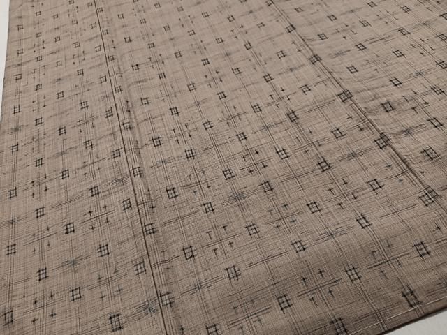 平和屋着物○上質な紬 十字絣 正絹 逸品 AAAZ0122zg