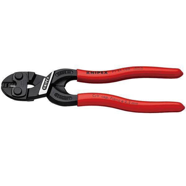 KNIPEX クニペックス 小型クリッパー プラスチックコーティング リセス付 全長160mm 7131-160