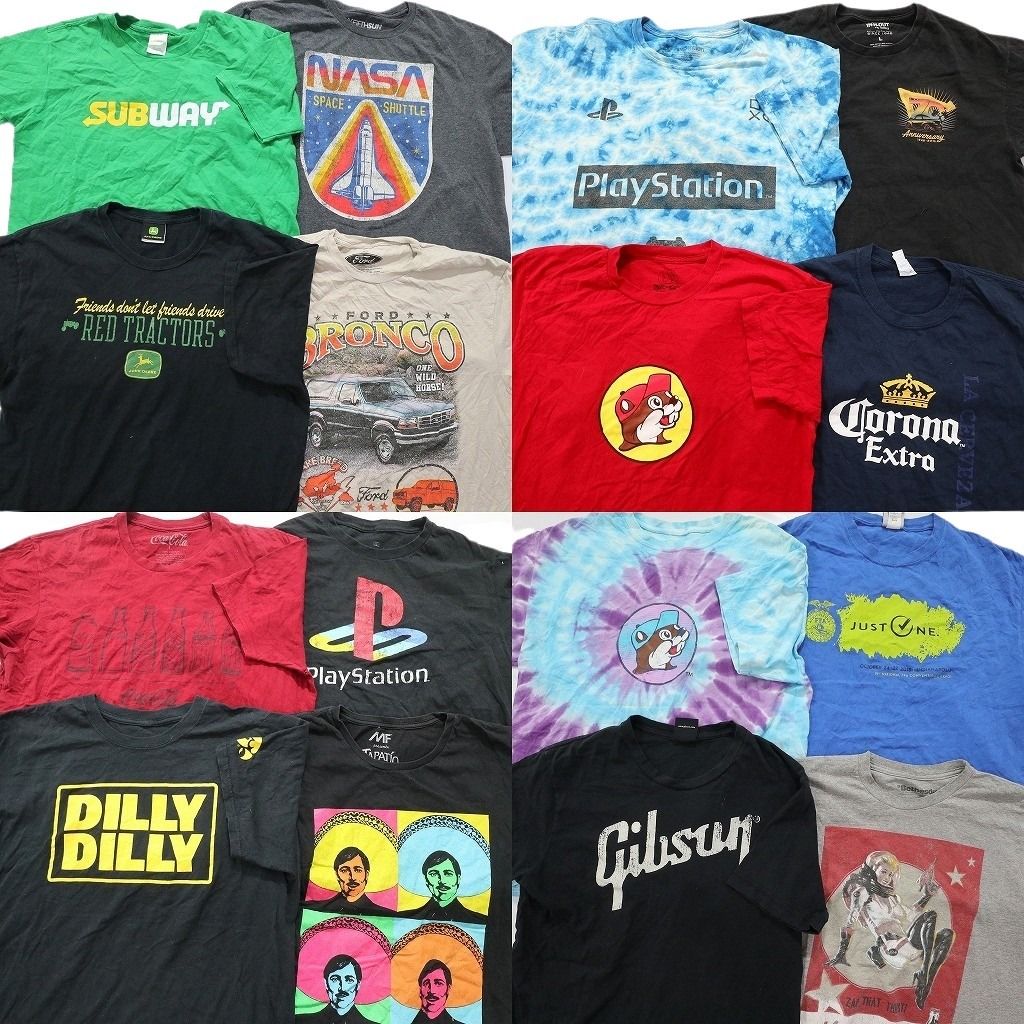古着卸 有名企業 半袖Tシャツ 16枚セット メンズ L バッキーズ プレイステーション コカ コーラ 古着 NA0779