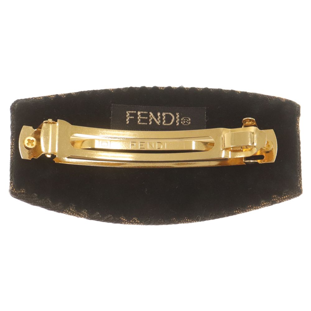 FENDI barrette　フェンディバレッタ 　leather　レザー FENDI (フェンディ) Barrette バレッタ ズッカ柄 ヘアクリップ