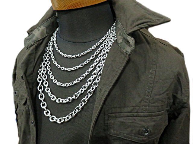 あずきチェーン 6.1mm 45cm～60cm カット無し シルバー925 小豆 太丸 